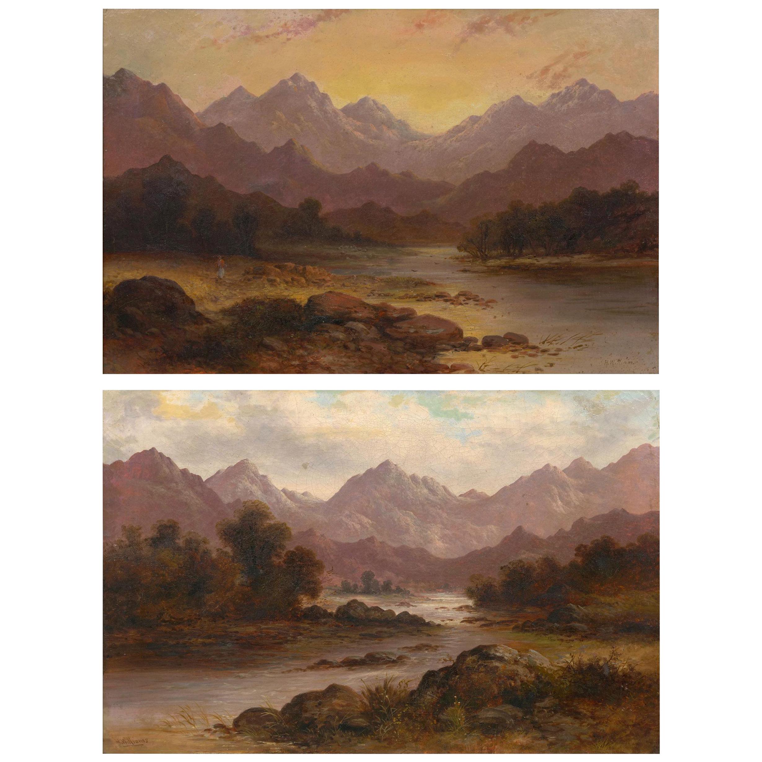 Pair of British School '19th Century' Scottish Highland Landscape Paintings