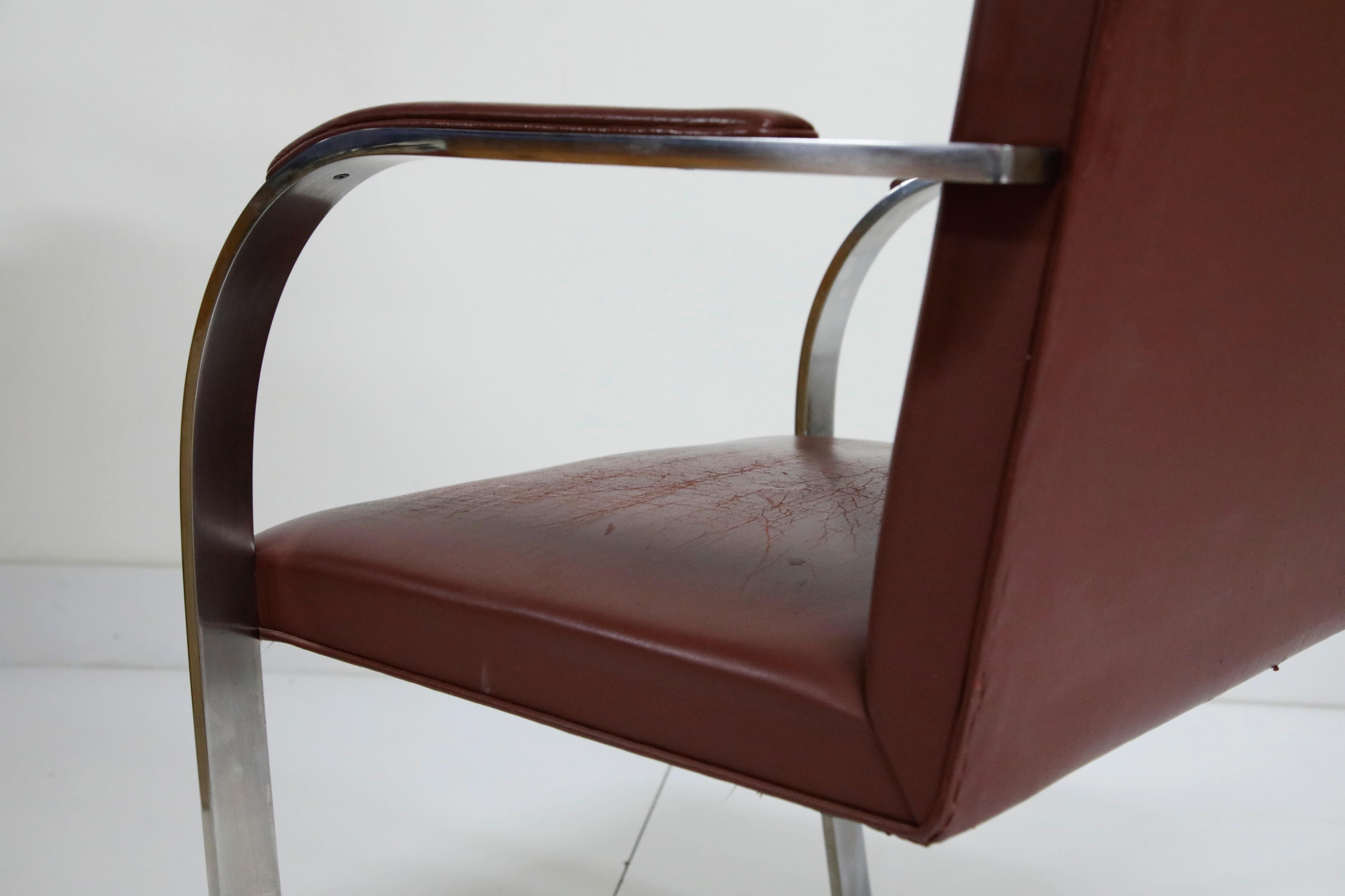 Pair of 'Brno' Chairs by Mies van der Rohe for Knoll International, Signed 6