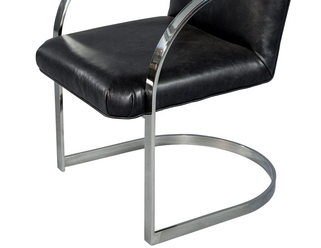Pair of Brno Flat Bar Chairs in the Manner of Mies van der Rohe For Sale 2