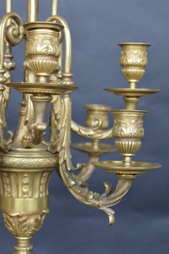 Pair of Bronze 19th Century Candelabras
