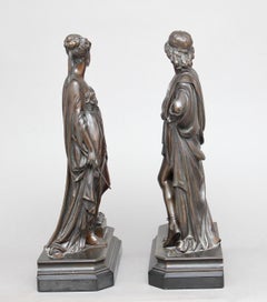 Pair of Bronze 19th Century Classical Figures