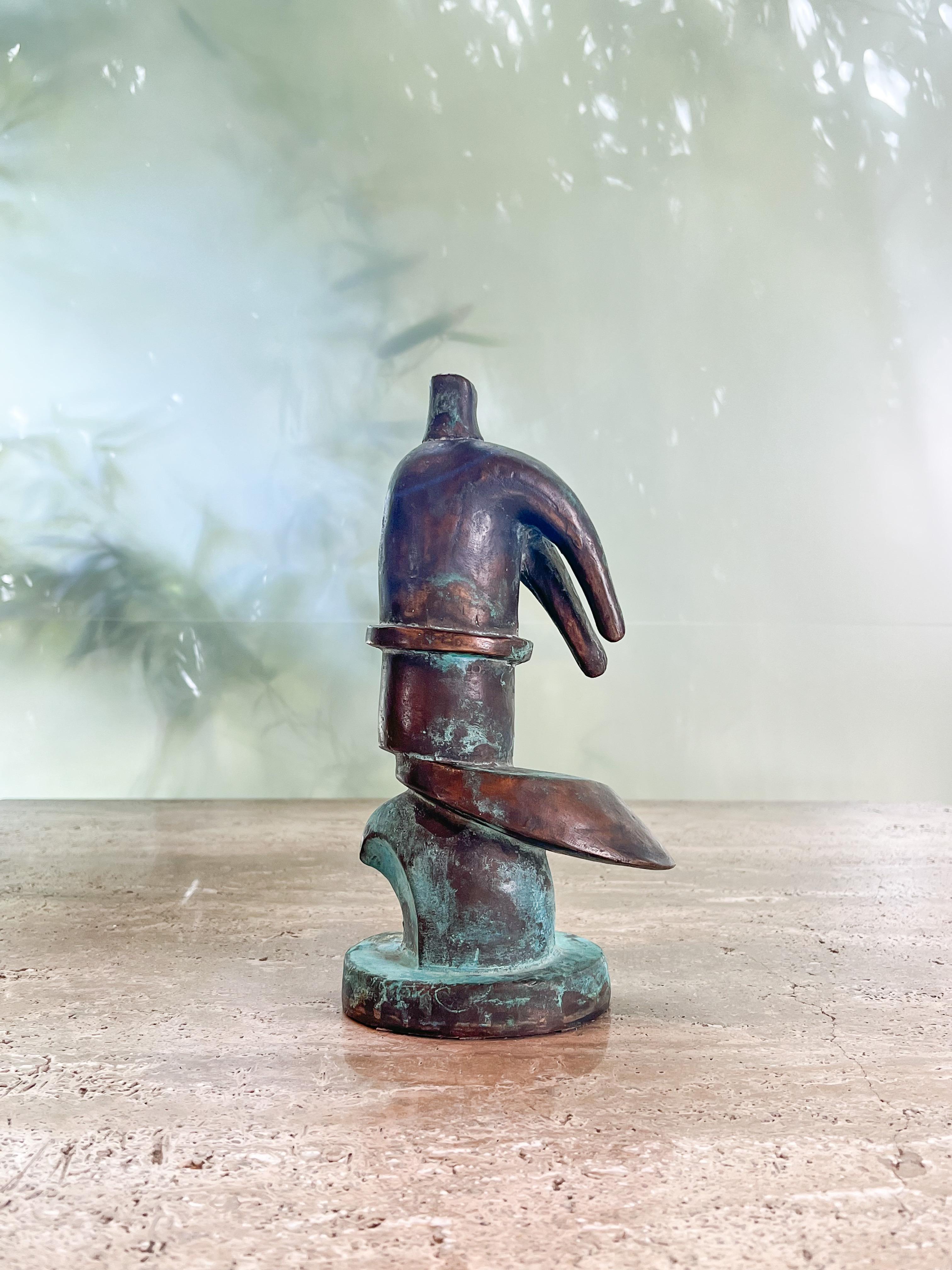 Paire de sculptures abstraites en bronze en vente 10