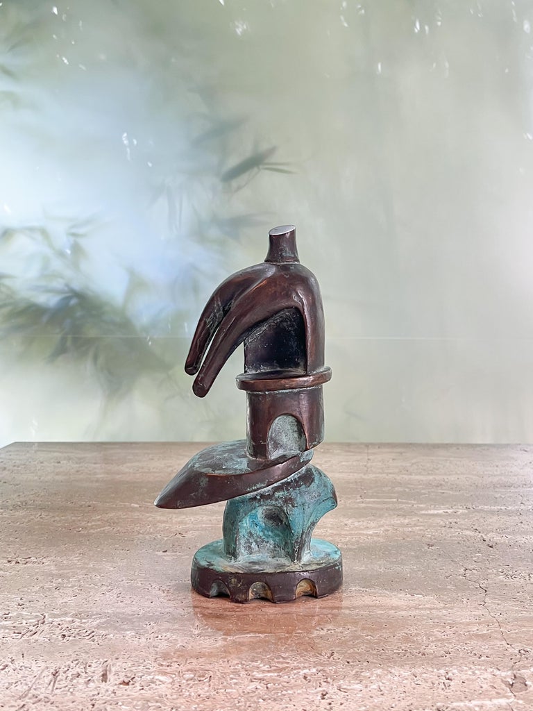 Pair of Bronze Abstract Sculptures For Sale 13