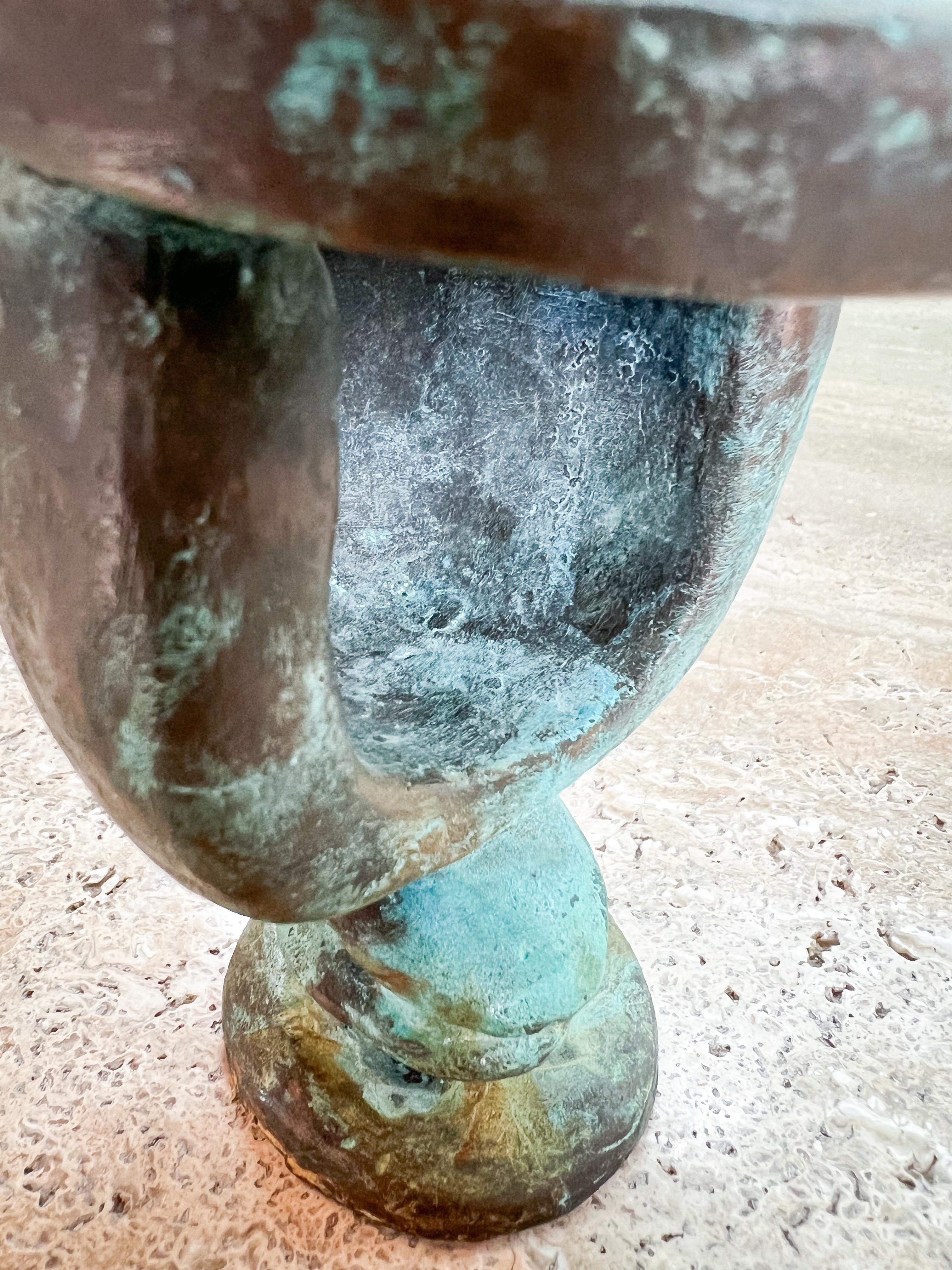 Paire de sculptures abstraites en bronze Bon état - En vente à Dallas, TX