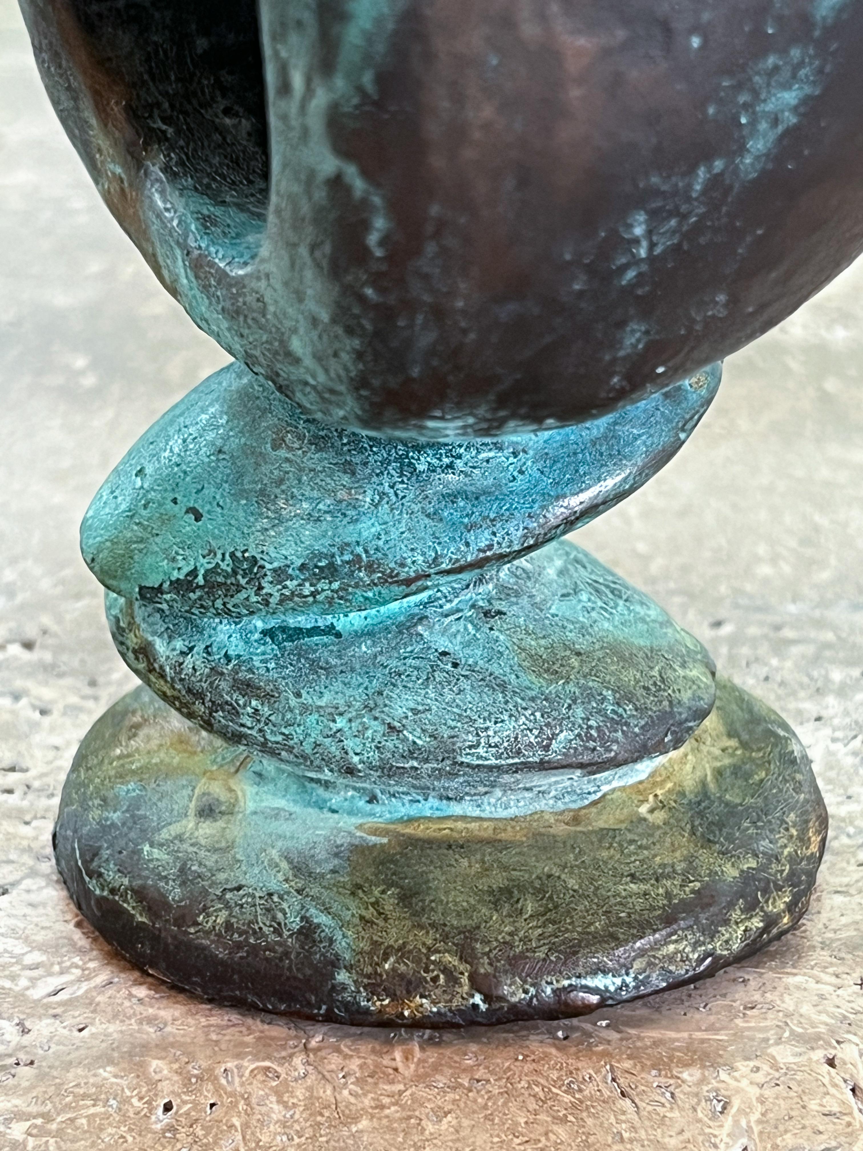 Bronze Paire de sculptures abstraites en bronze en vente