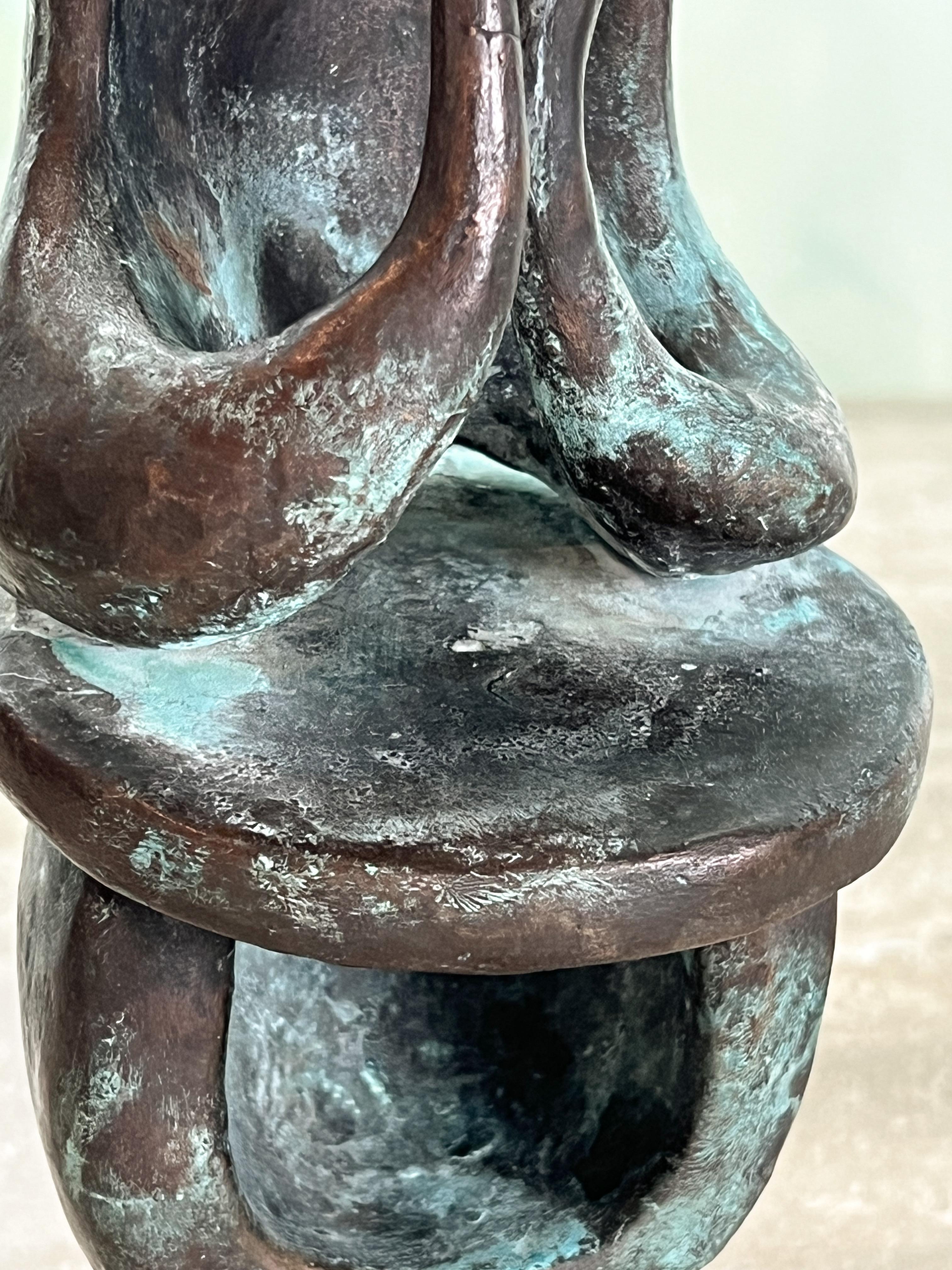 Paire de sculptures abstraites en bronze en vente 1