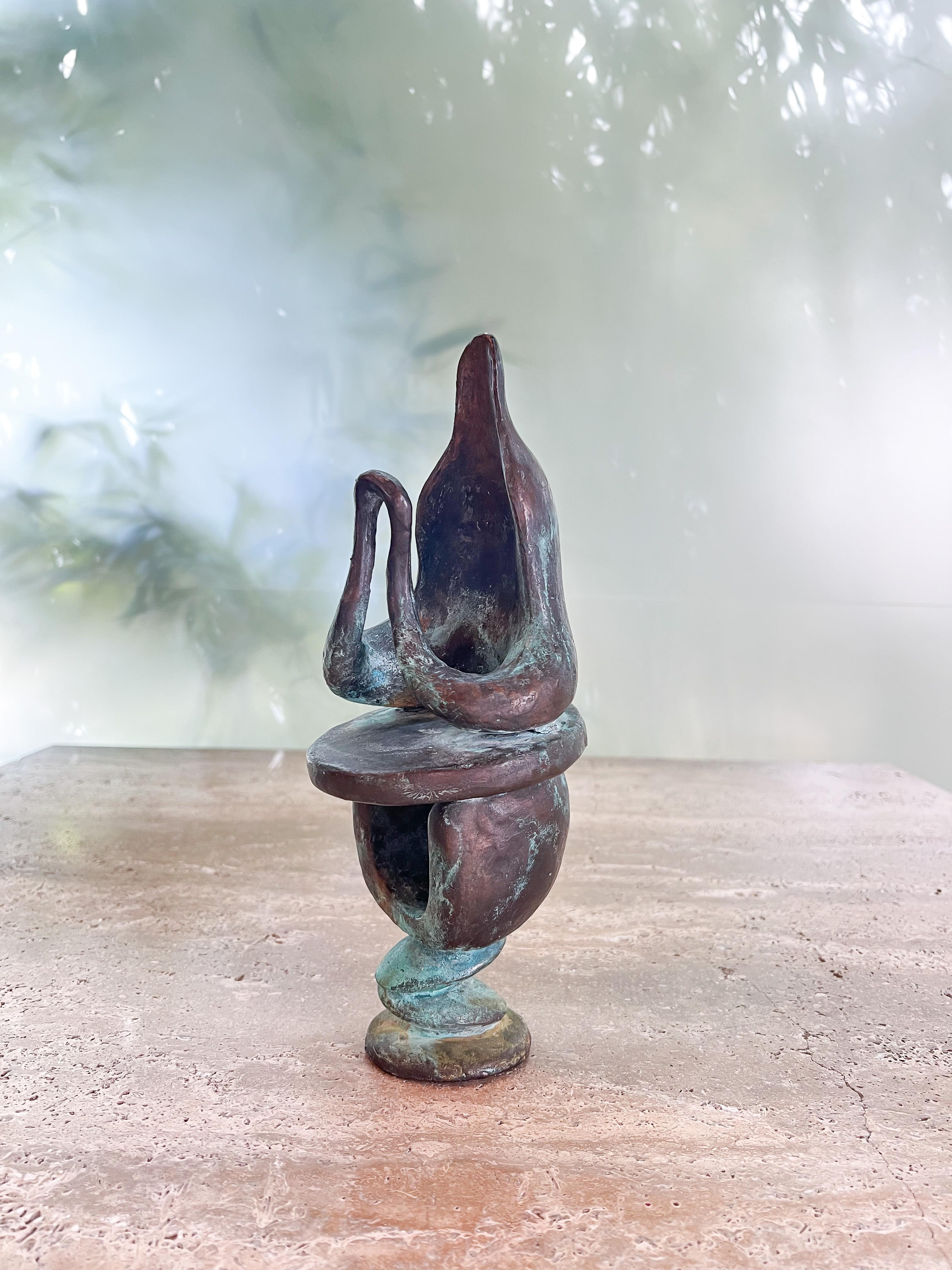 Paire de sculptures abstraites en bronze en vente 3