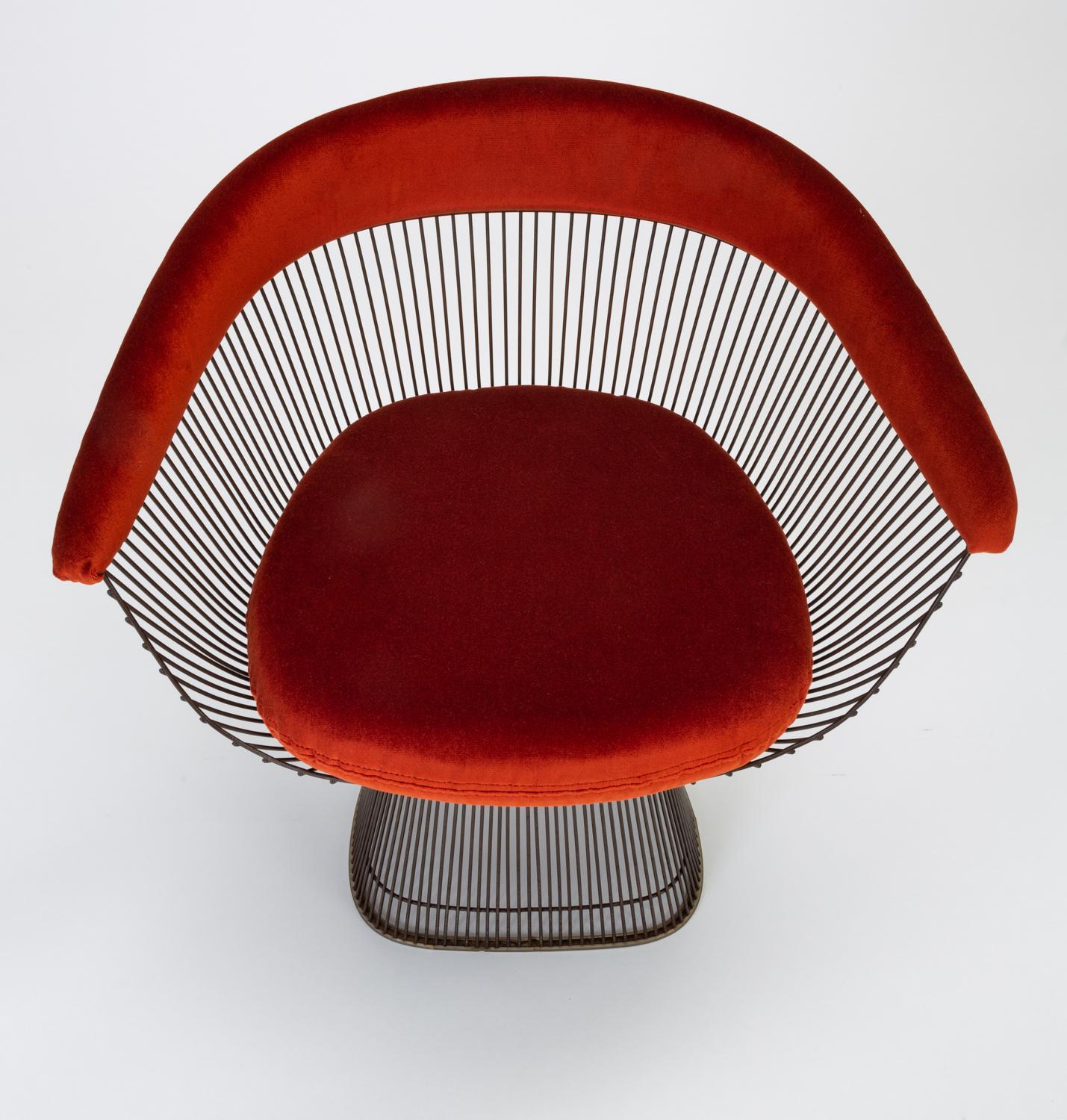 Pair of Bronze Accent Chairs by Warren Platner for Knoll 1