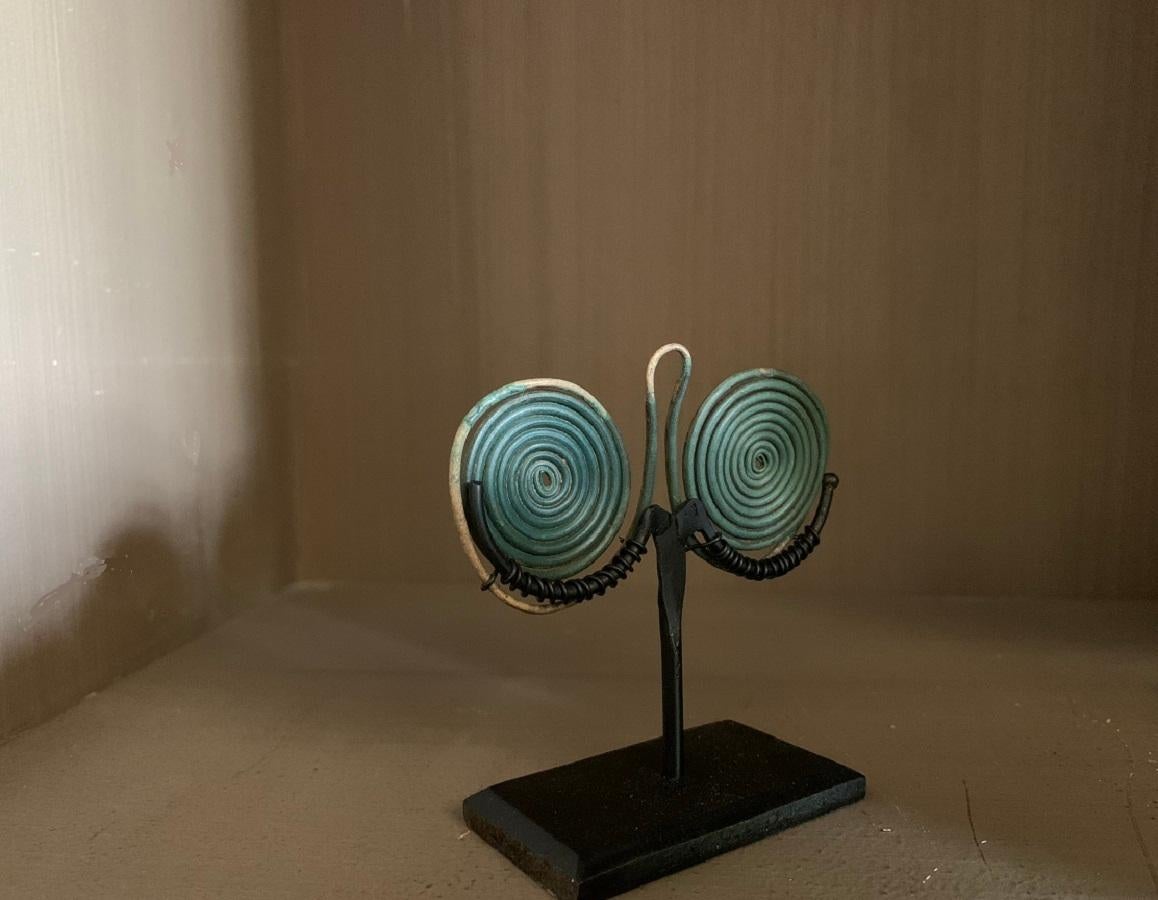 Pair of Bronze Age Spiral Pendants For Sale 1