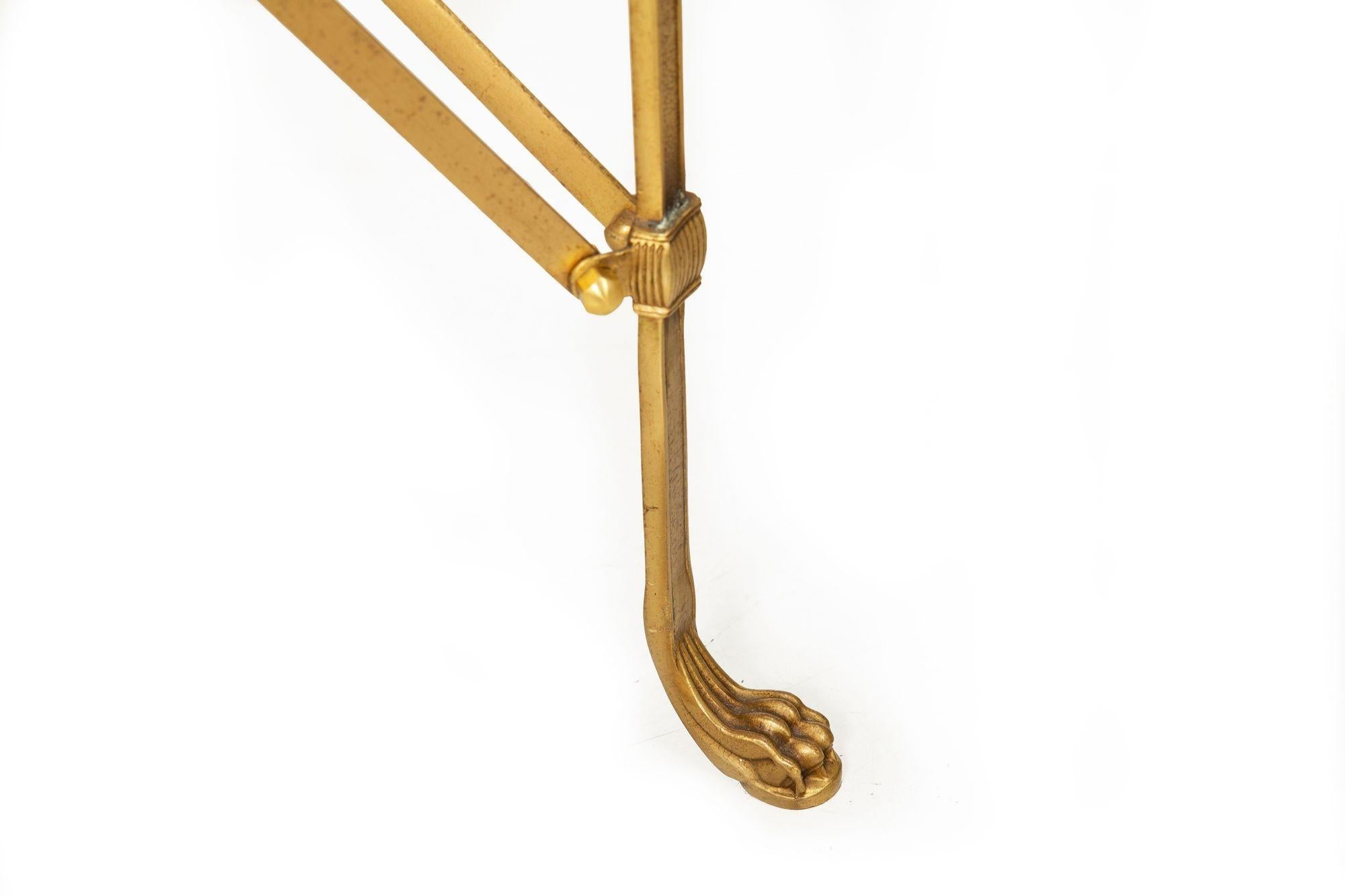 Pair of Bronze and Black Granite Demilune Console Tables, Manner of Jansen For Sale 6