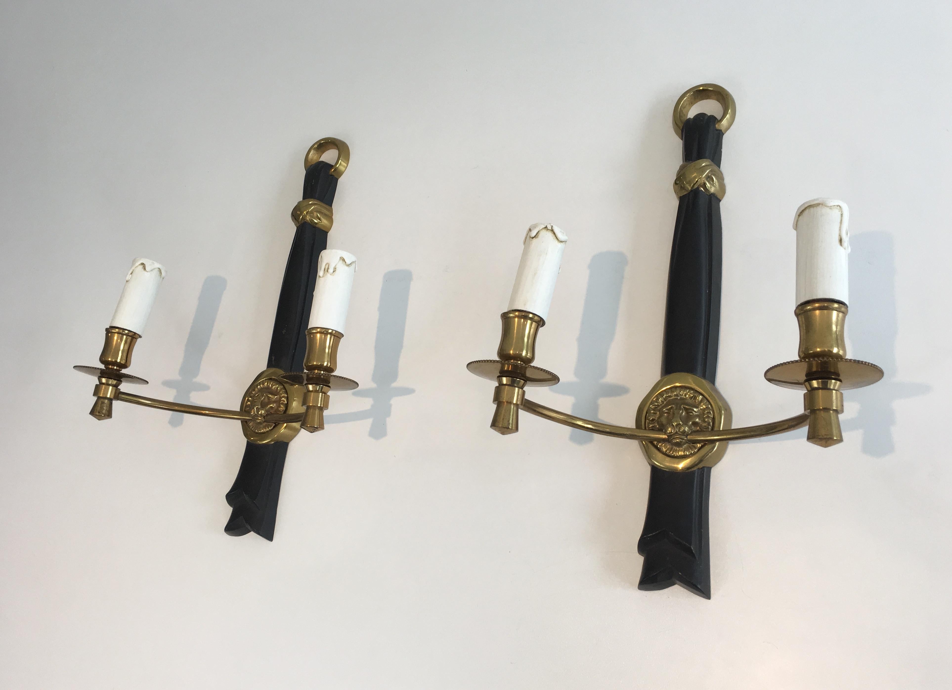 black wall sconces