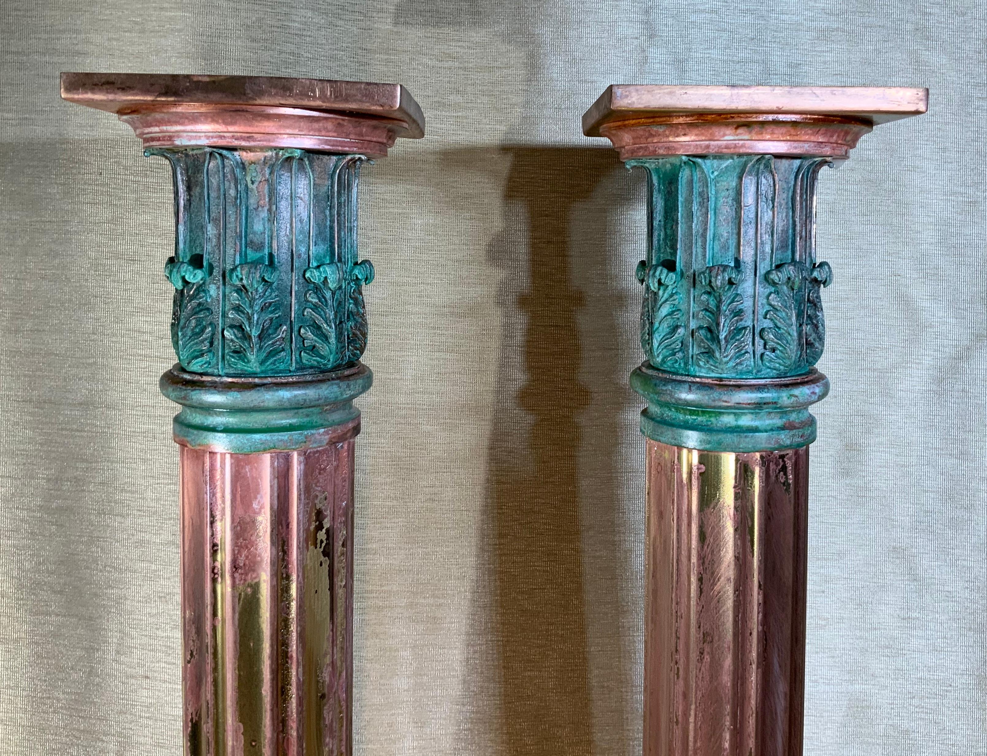 bronze columns