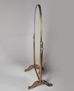 Pair of Bronze and Brass Psyches, Art Deco Style, 20th Century