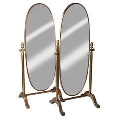 Pair of Bronze and Brass Psyches, Art Deco Style, 20th Century