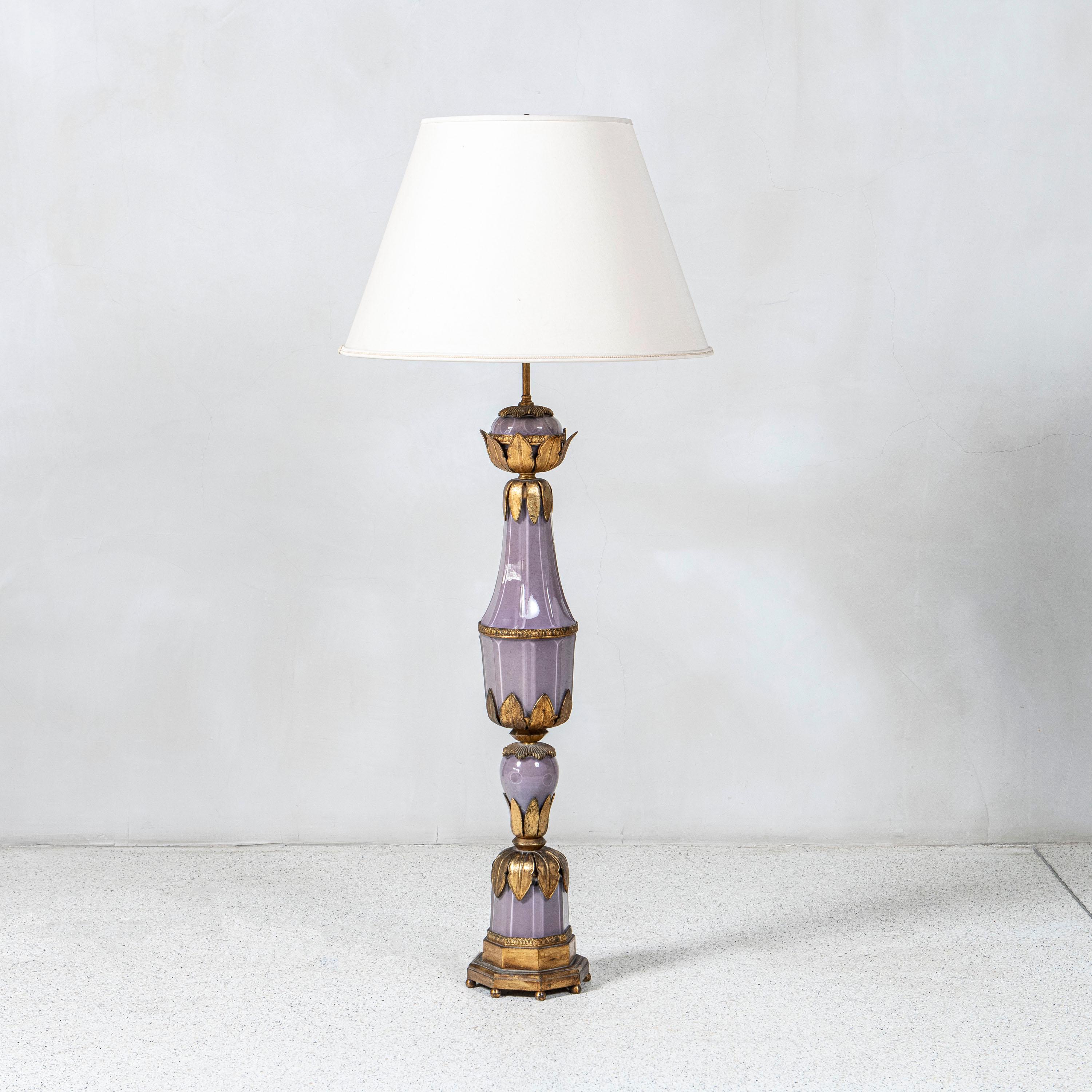 Mid-Century Modern Pair of Bronze and Glass Table Lamps Maison Jansen, France, circa 1940-1950 For Sale