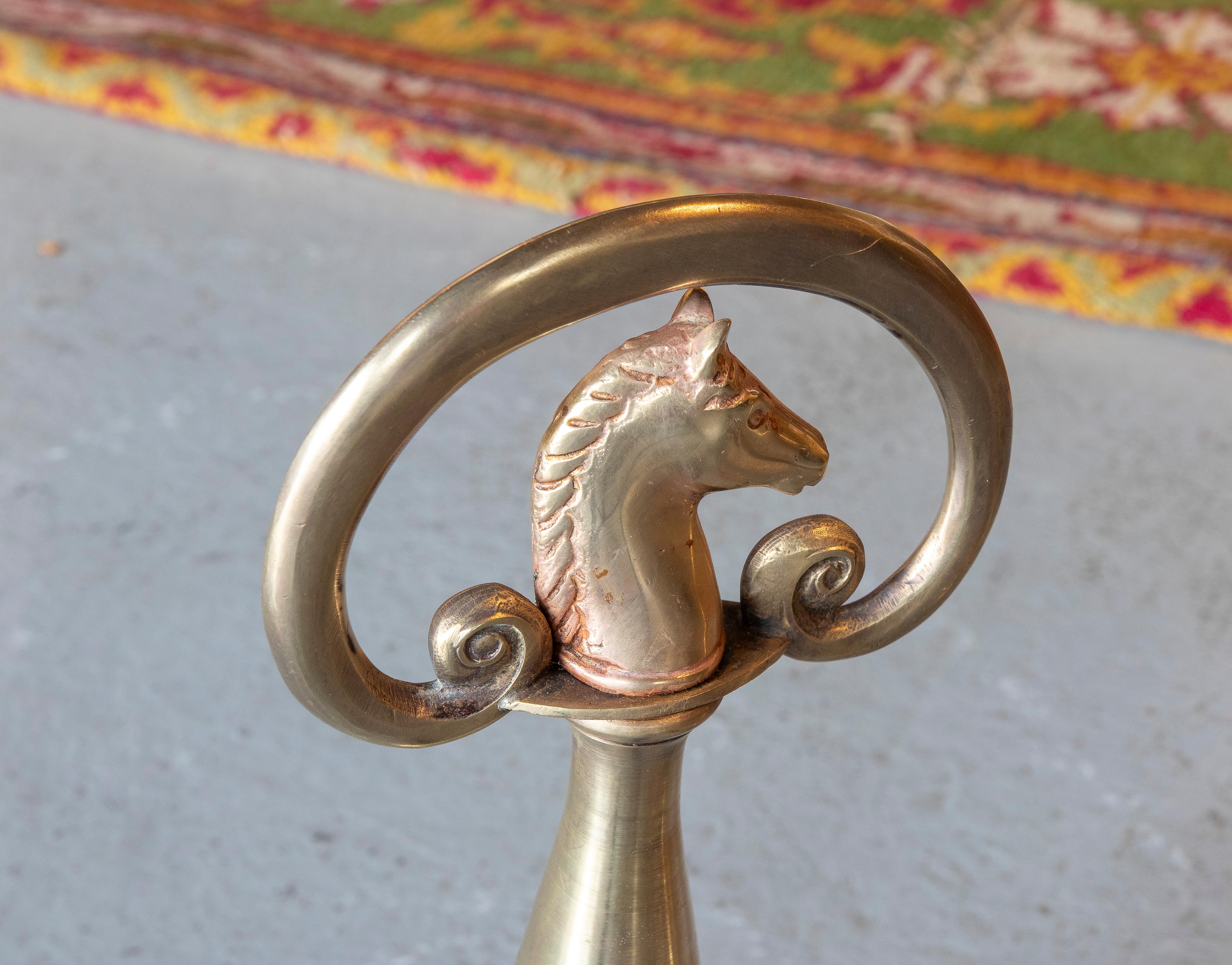 Paire de morels en bronze et fer en forme de cheval  en vente 3