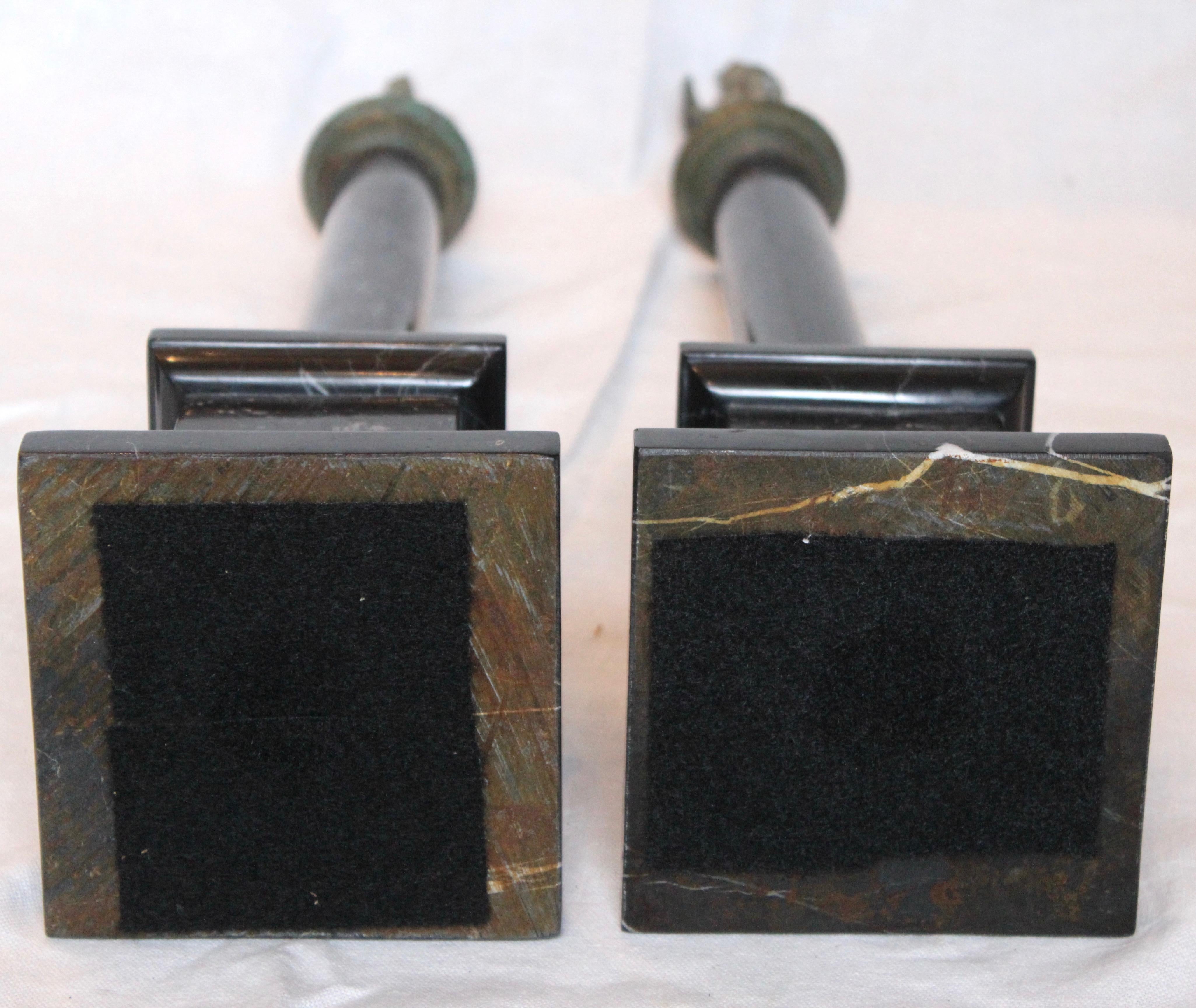 Pair of Bronze and Marble Grand Tour Souvenirs 3