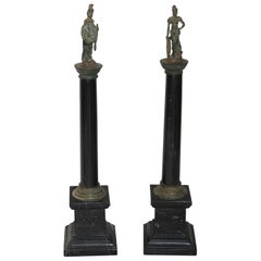 Pair of Bronze and Marble Grand Tour Souvenirs