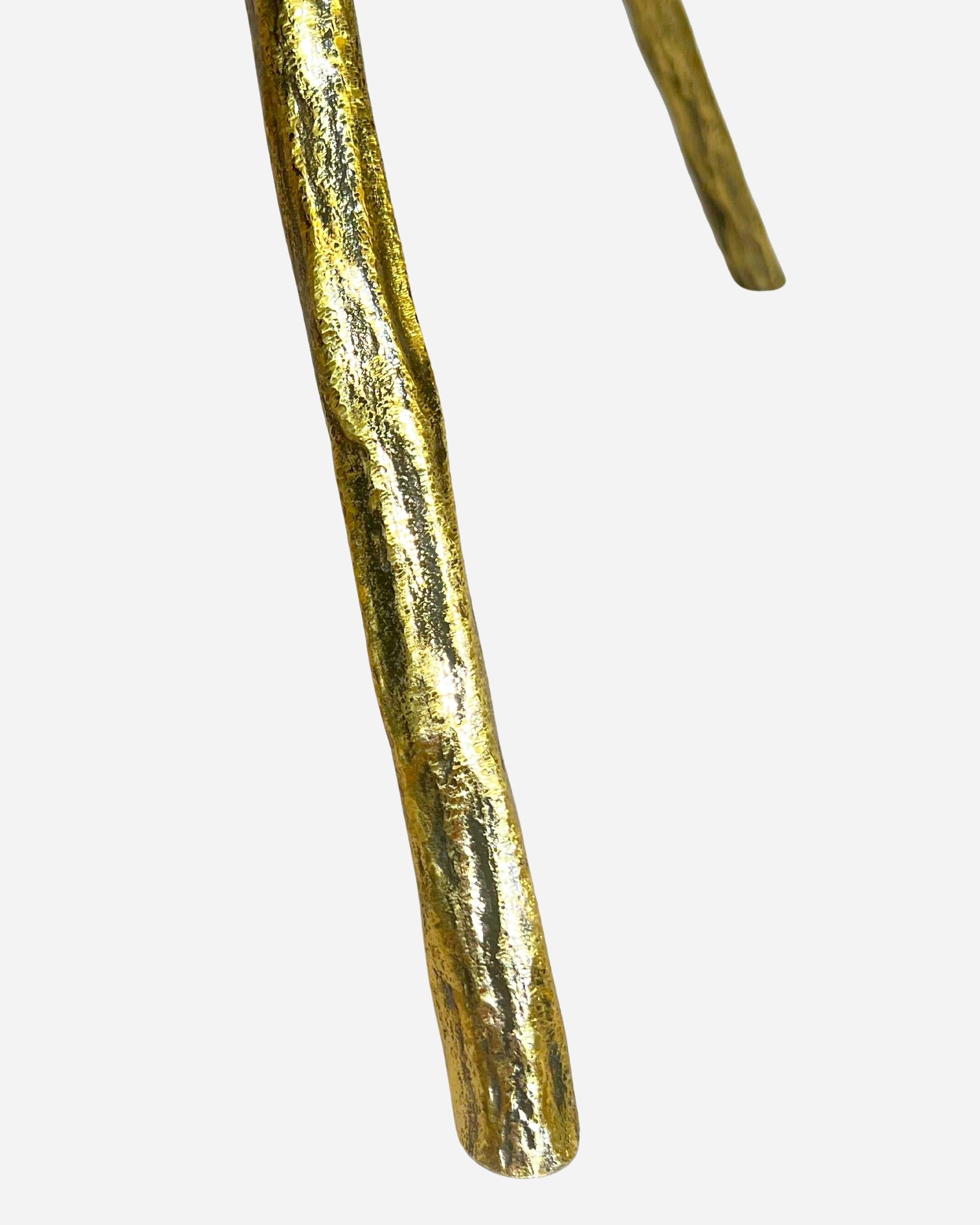 Paire de guéridons en bronze et onyx, Éditions Galerie Canavèse, France, 2024. en vente 1