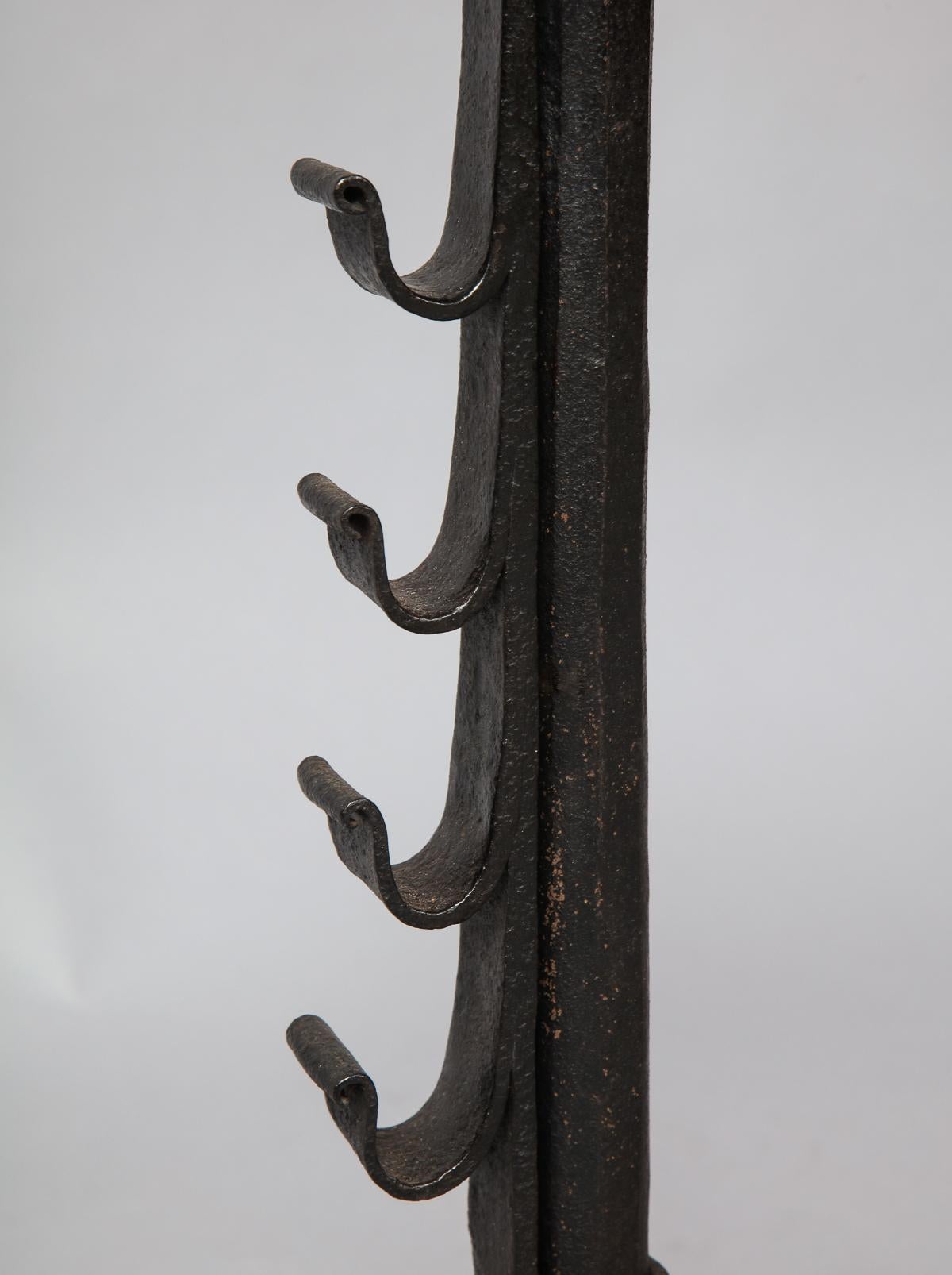 Pair of Bronze and Wrought Iron Andirons 1