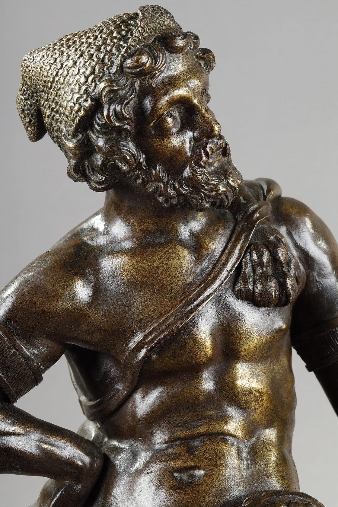Paire de chenets en bronze « Alexander the Great and Diogenes » (Alexander le Grand et Diogène) en vente 2