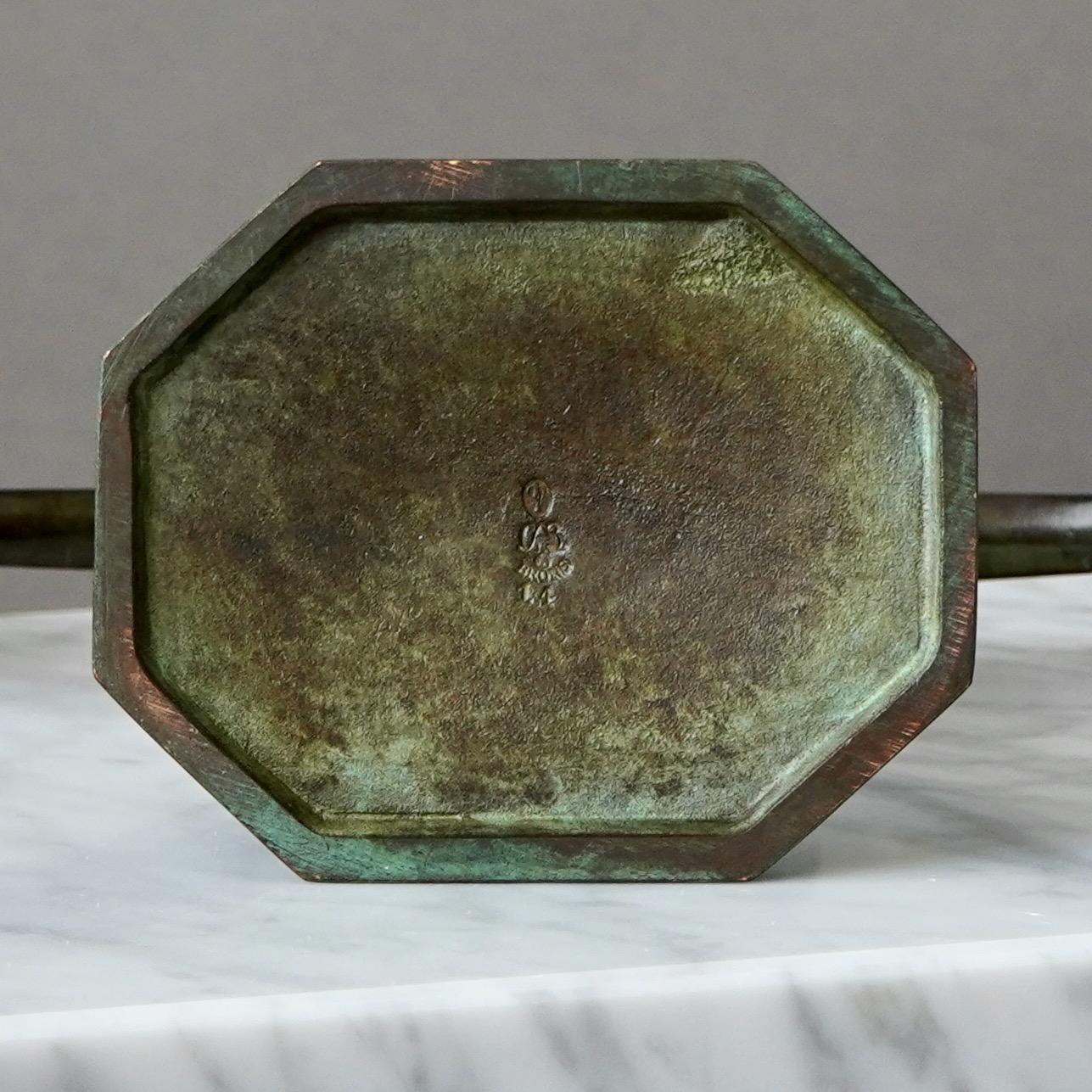 Pareja de candeleros Art Déco de bronce de GAB Guldsmedsaktiebolaget, Suecia, años 30 en venta 4