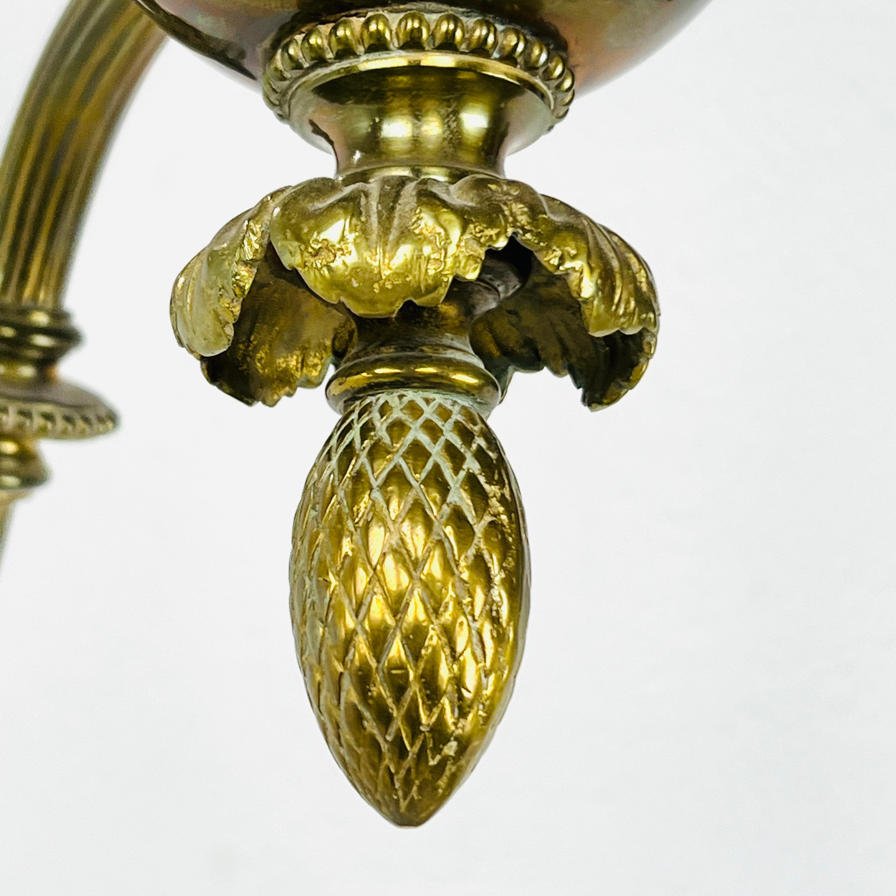 Paire de chandeliers Art Nouveau à 4 bras en bronze en vente 8