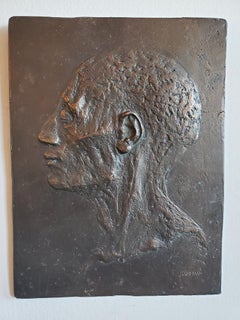 Pair of Bronze Bas Relief Wall Plaques by Kahlil Gibran