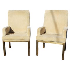 Pair of Bronze Base Armchairs by Mastercraft