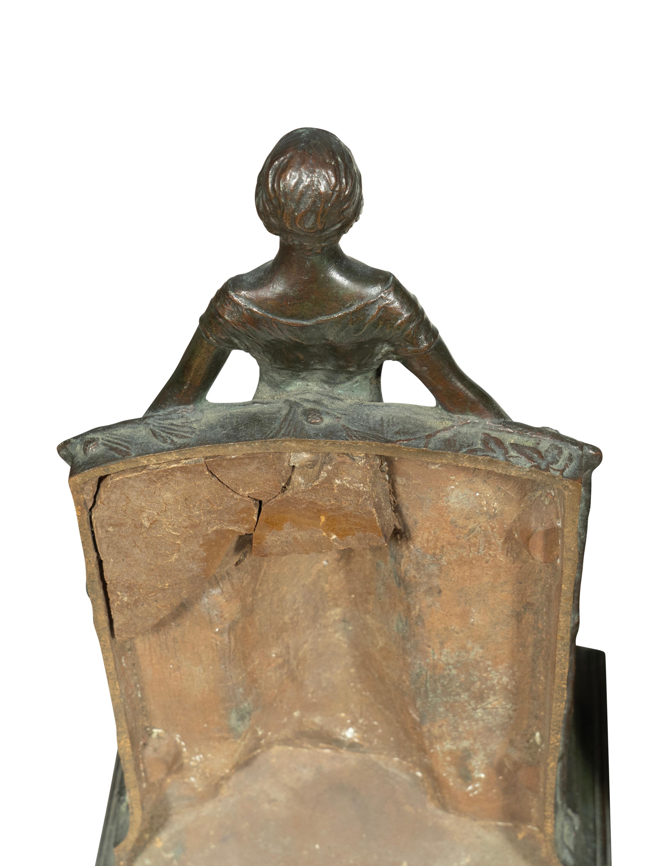 Coppia di reggilibri in bronzo di Rudolf Schwarz e fusi dalla fonderia Gorham in vendita 6
