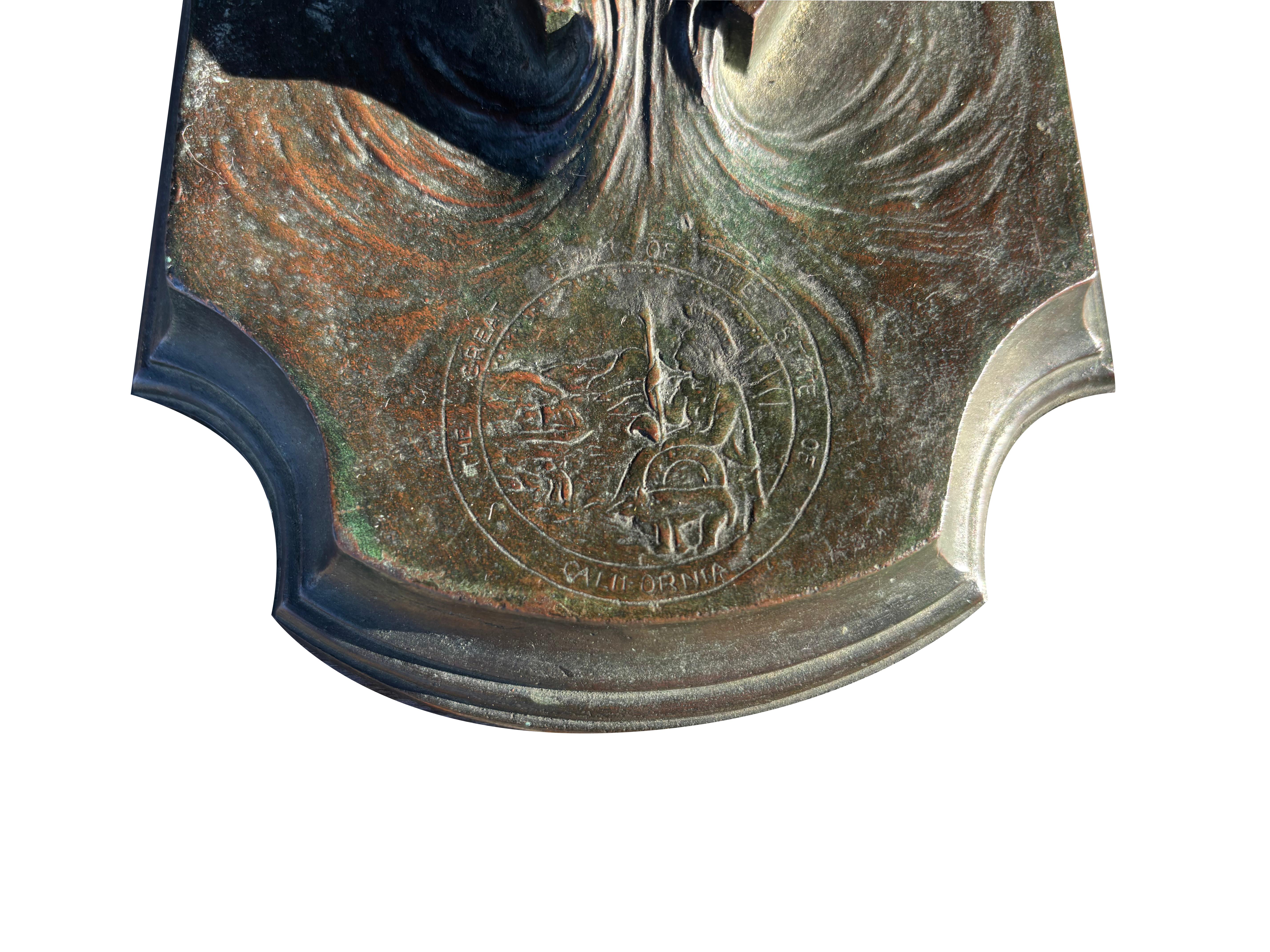 Coppia di reggilibri in bronzo di Rudolf Schwarz e fusi dalla fonderia Gorham in vendita 10