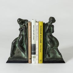 Pair of Bronze Bookends from 1919 by Axel Gute