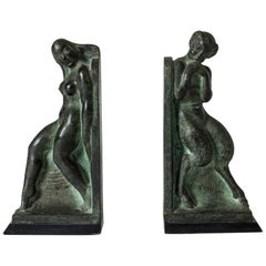 Pair of Bronze Bookends from 1919 by Axel Gute