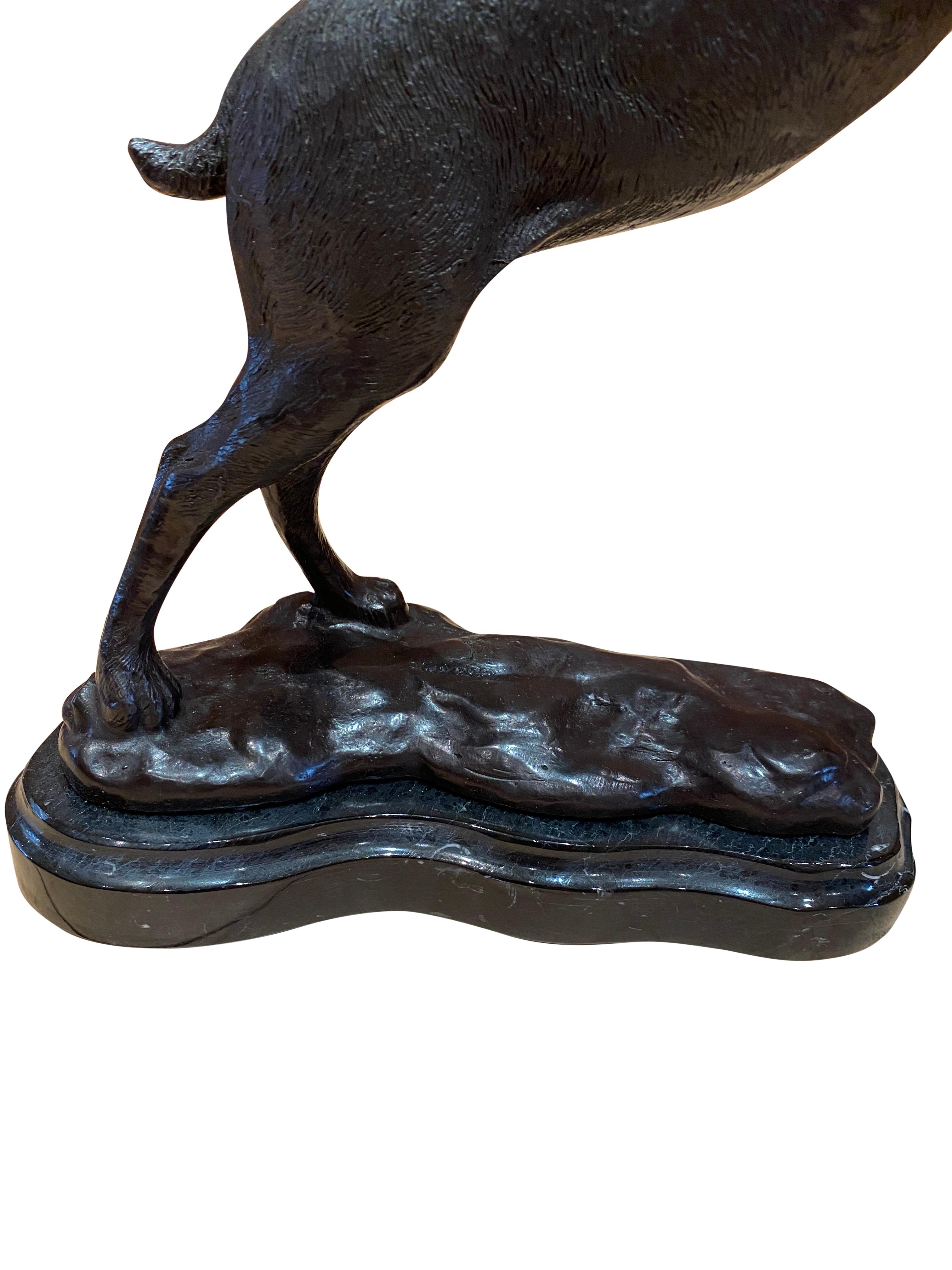 Pair of Bronze Boxing Hares, 20th Century For Sale 3