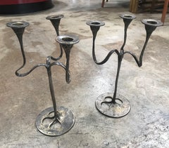 Pair of Bronze Candelabra, Italy, 1960s