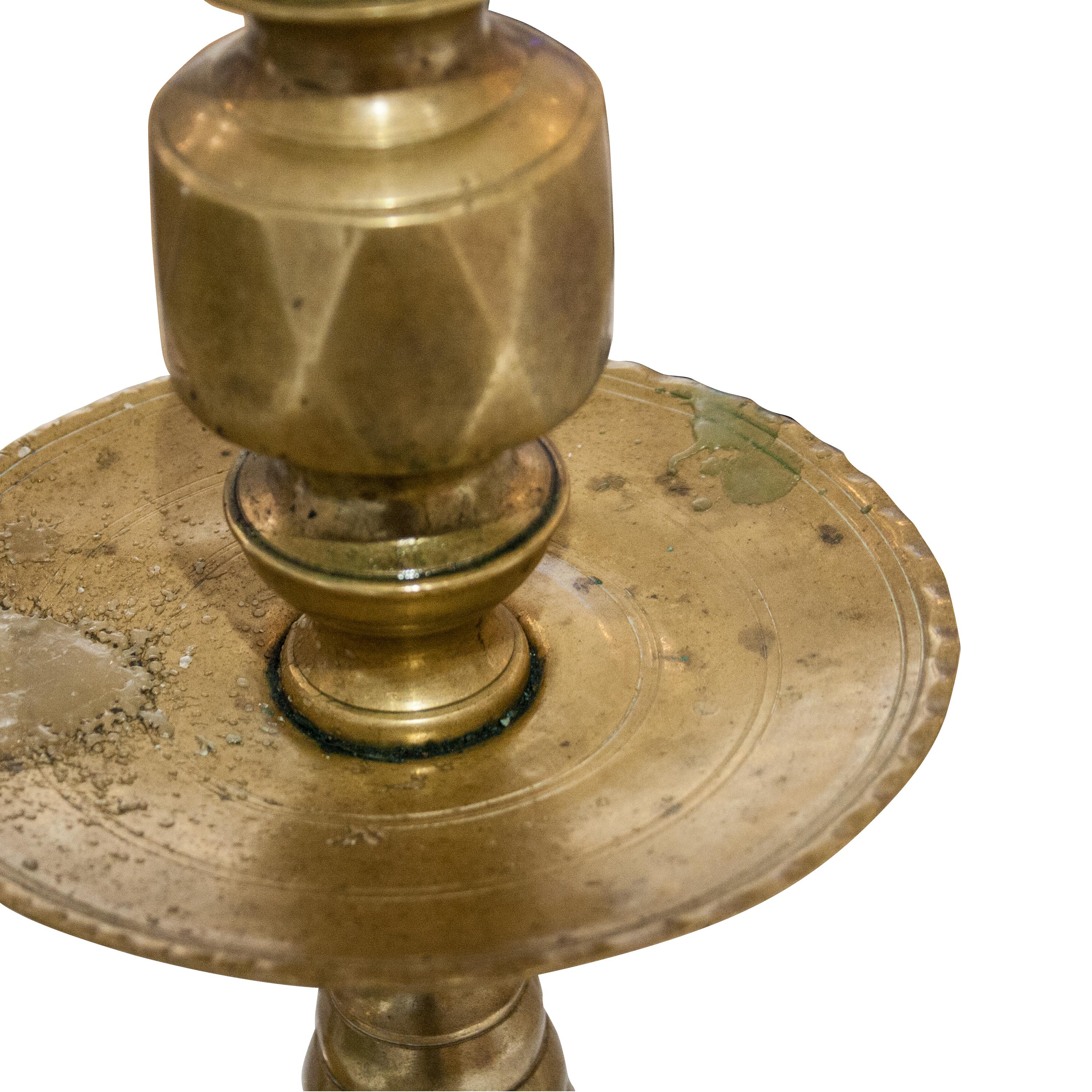 French Pair of Bronze Candle Holders, France, 1940 For Sale