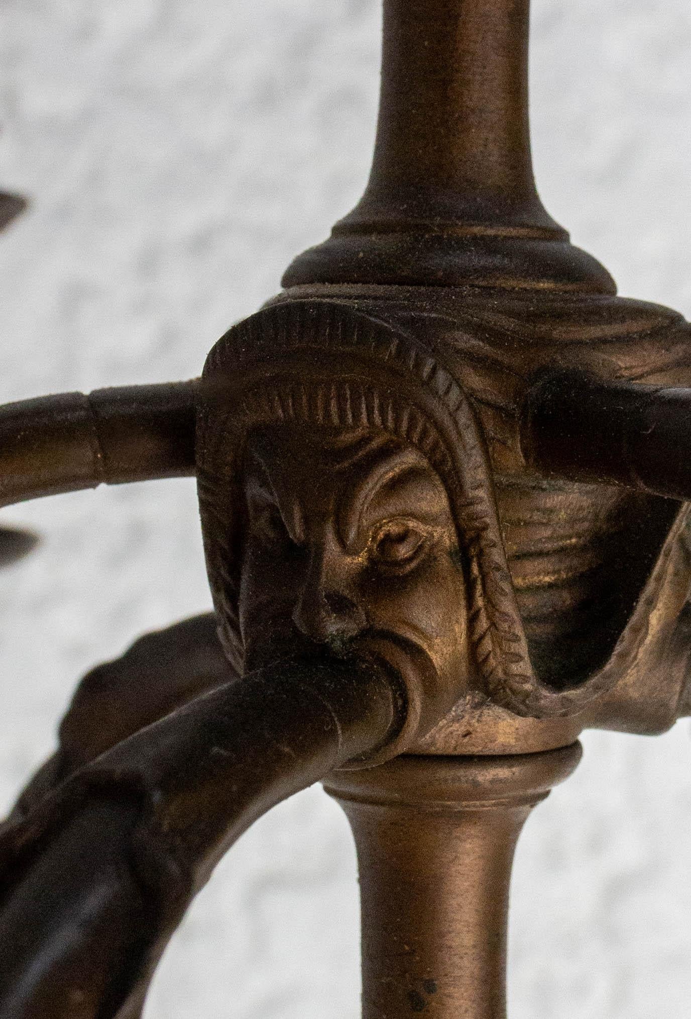 Pair of Bronze Candleholders, Heron Candelabra French, Late 19th Century 5