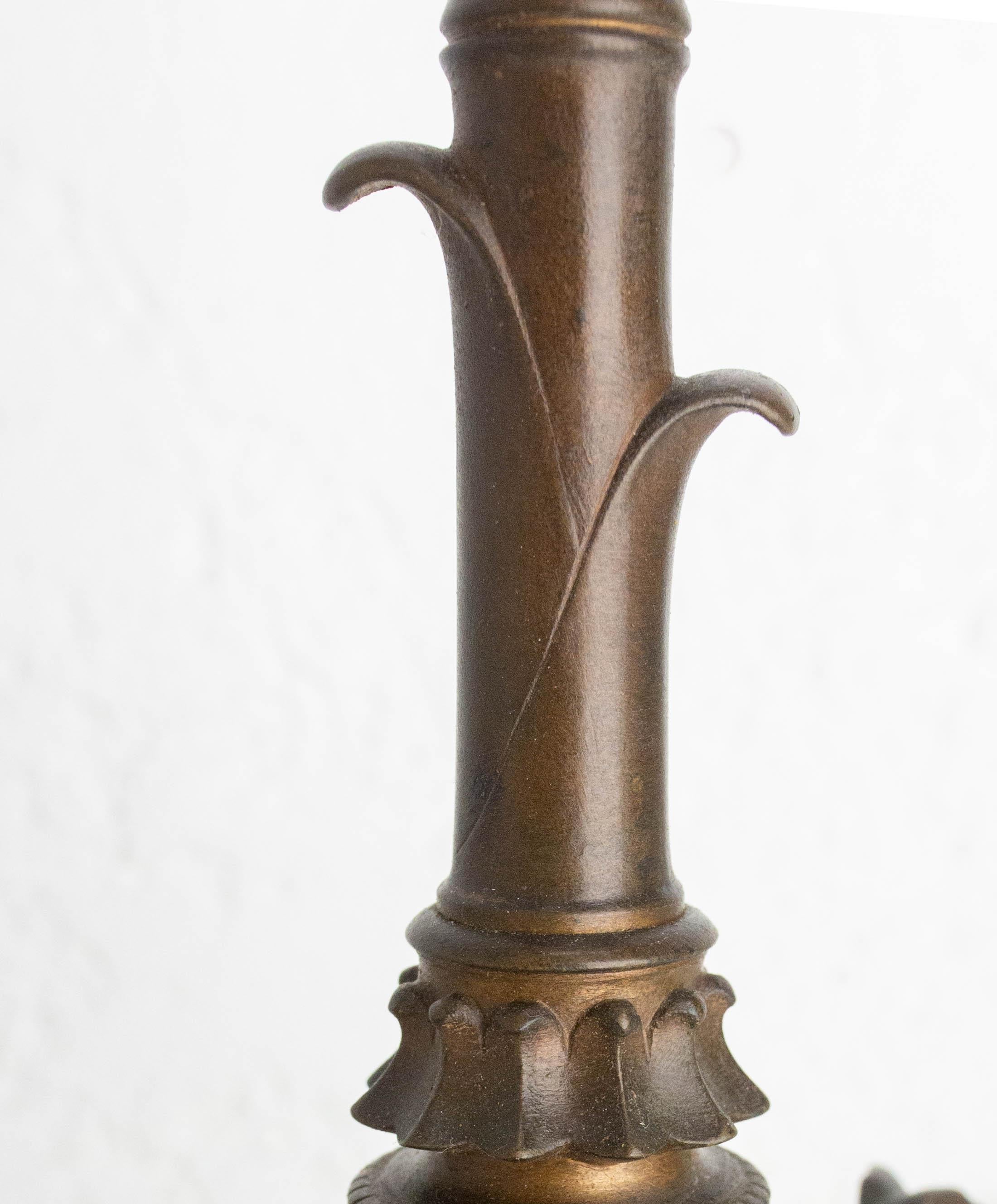 Pair of Bronze Candleholders, Heron Candelabra French, Late 19th Century 10