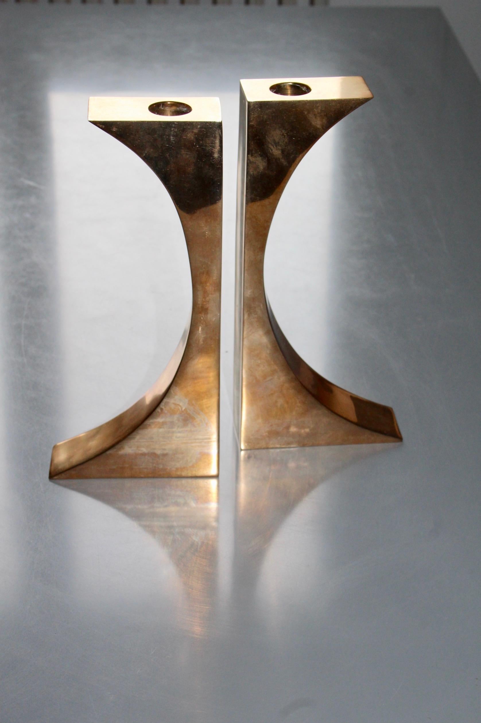 French Pair of bronze candlestick  For Sale
