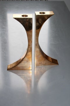 Pair of bronze candlestick
