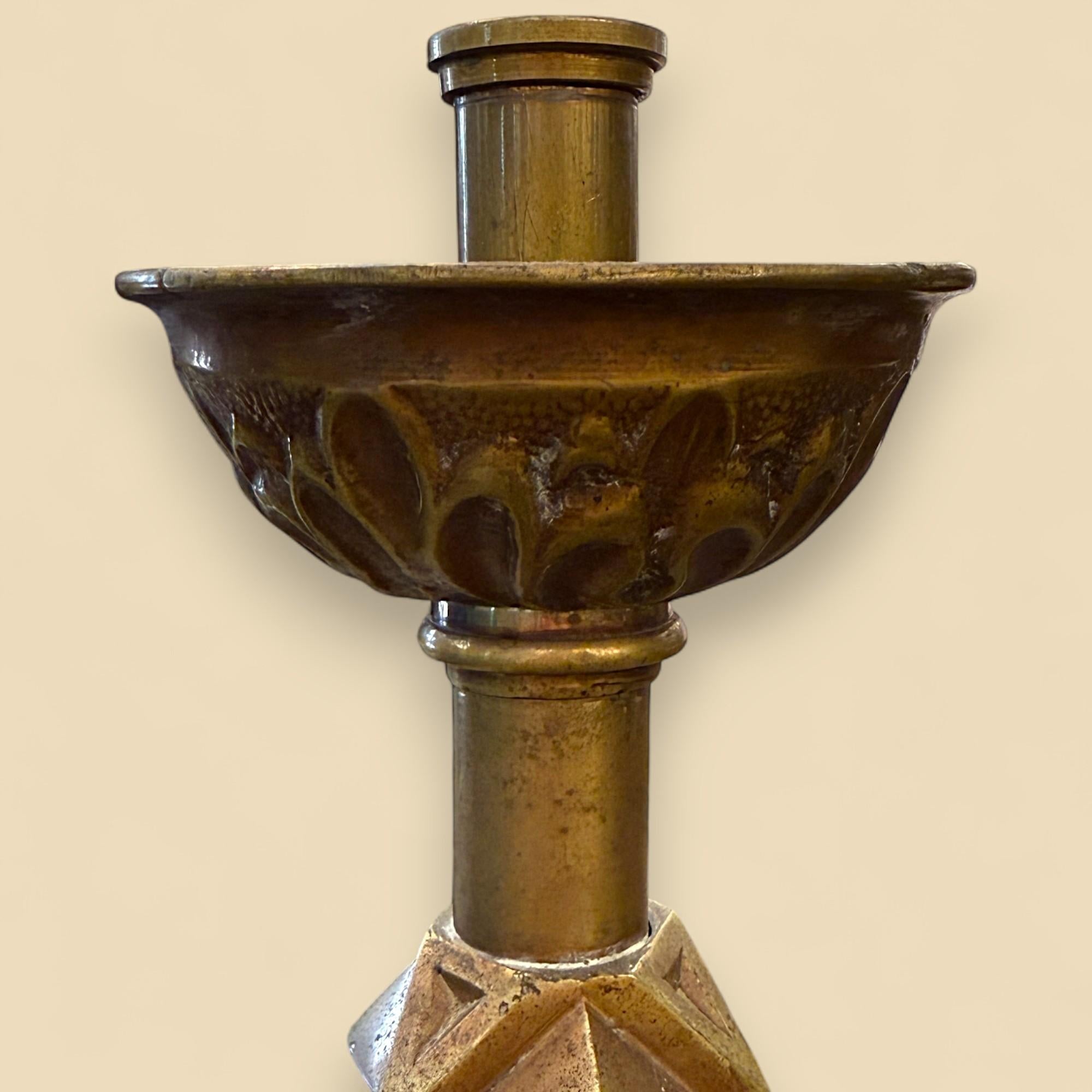 Pair of Bronze Candlesticks, 17th Century For Sale 1