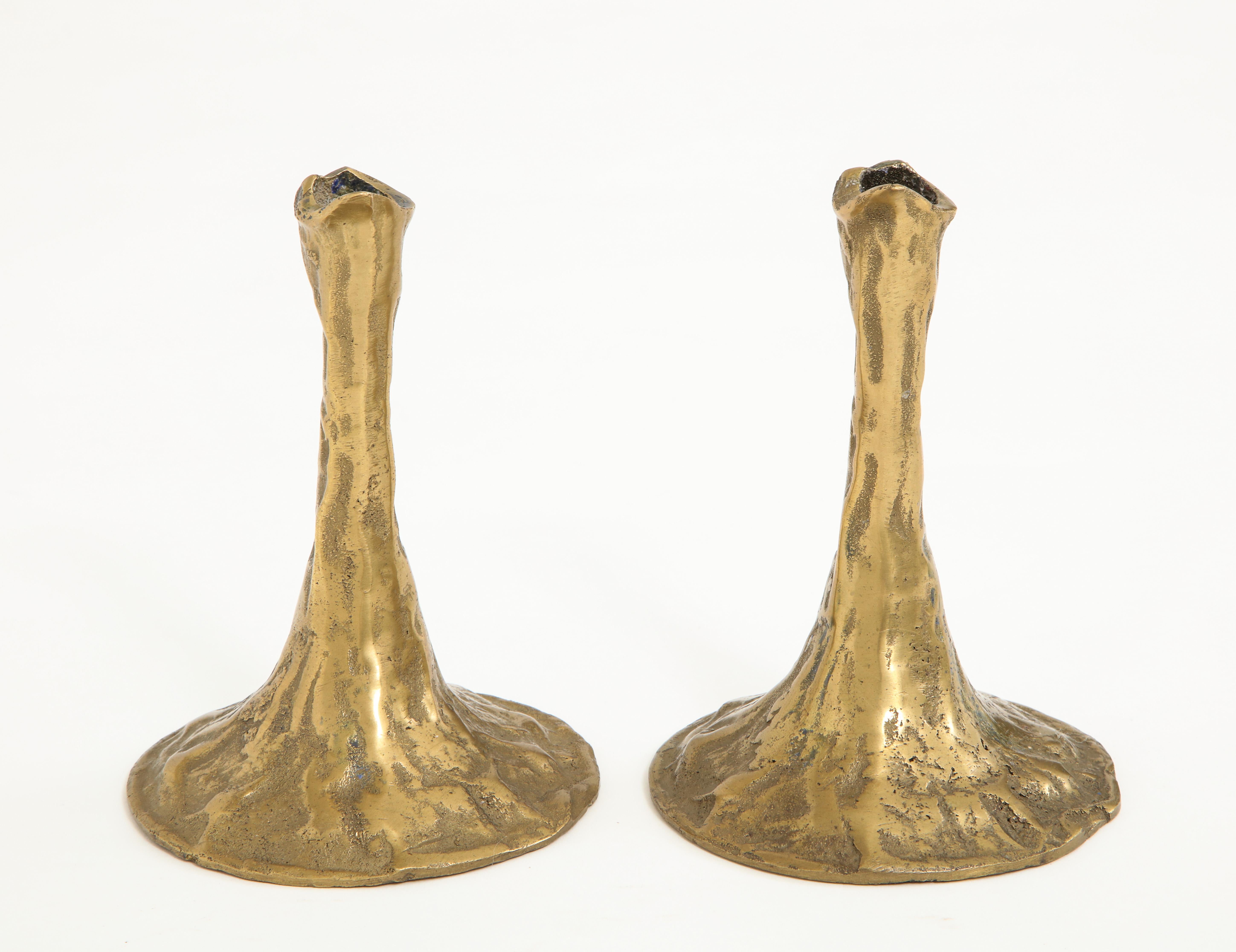 Pair of Bronze Candlesticks by Costas Coulentianos 1