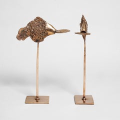 Pair of Bronze Candlesticks by Do König-Vassilakis
