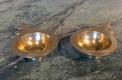 Pair of Bronze Candlesticks for Fuel Lighting