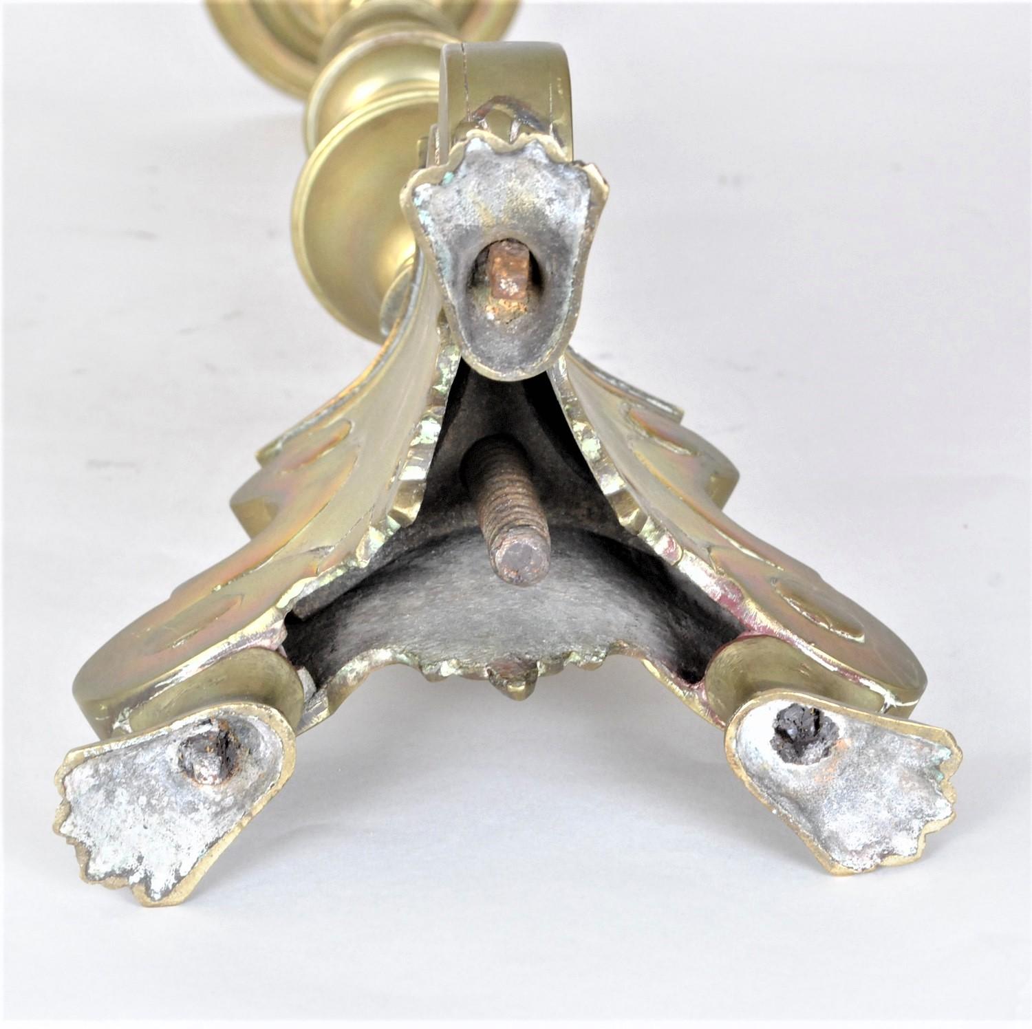 Paire de chandeliers en bronze, fin 18e/début 19e siècle en vente 4