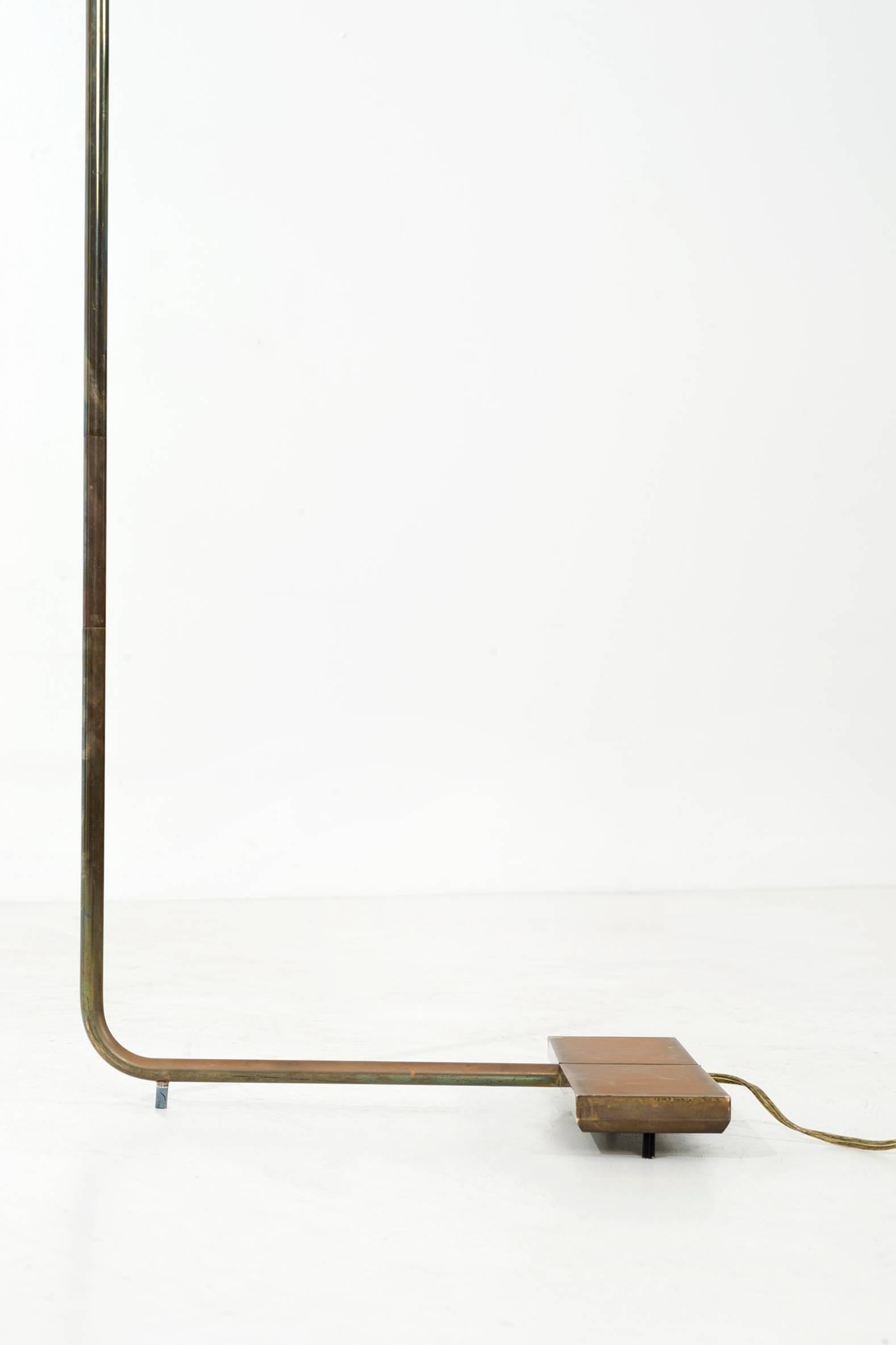 Cedric Hartman vintage pair of bronze floor lamps, Museum of Modern Art collection, extra wide rotating 11