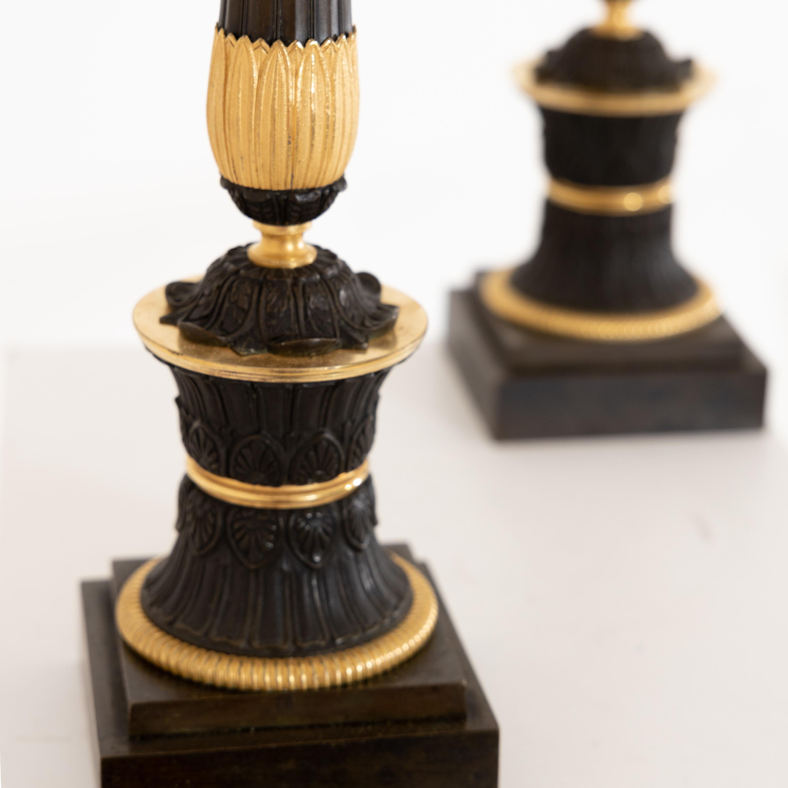 Pair of Bronze Charles X Girandoles, France, circa 1830 1