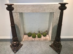 Pair of Bronze Charles X Style Floor Candle Holders