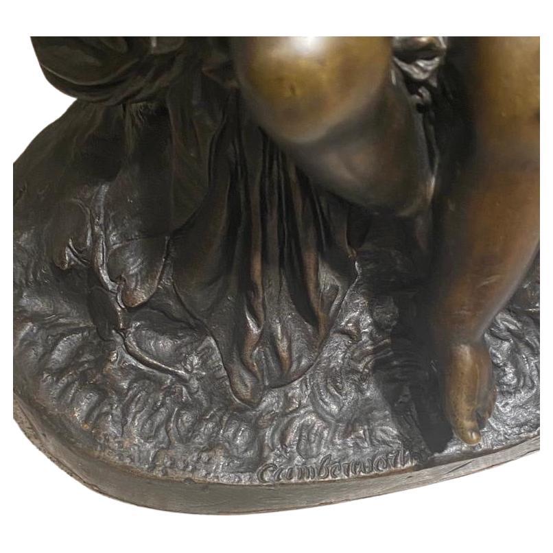 Pair of Bronze Cherub Groups by Charles Cumberworth (English/ French 1812-1862) For Sale 7
