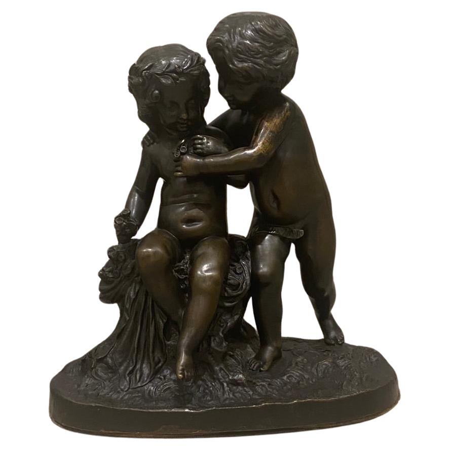 Pair of Bronze Cherub Groups by Charles Cumberworth (English/ French 1812-1862) In Excellent Condition For Sale In London, GB